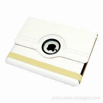 White 360 Degrees Case for iPad 2 and iPad 3, Supports Auto-on/Off Feature